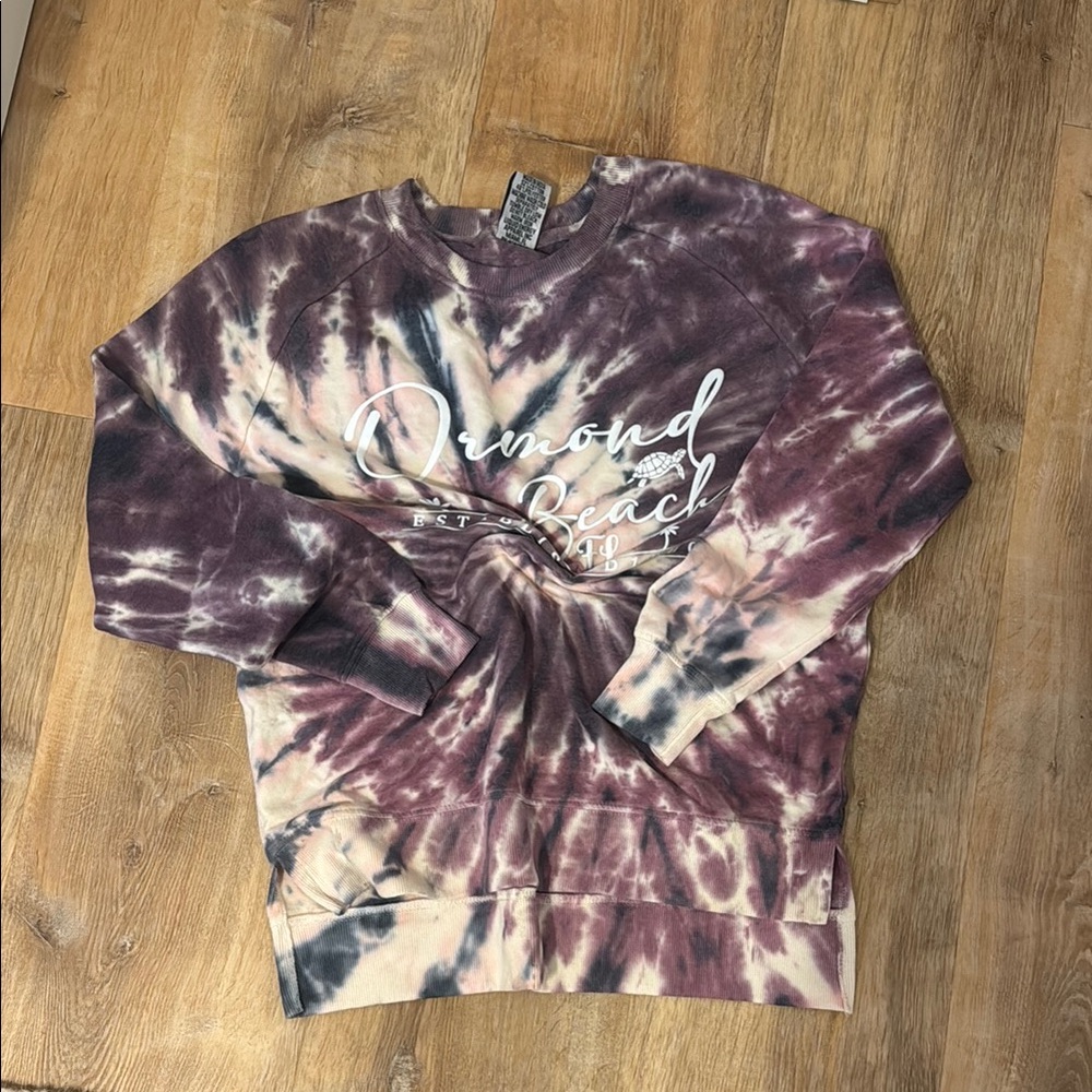 Diamond Supply Co. Tie-Dye Sweatshirt - Purple and Cream